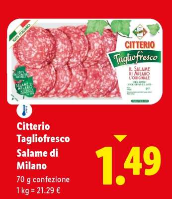 Citterio Tagliofresco Salame di Milano