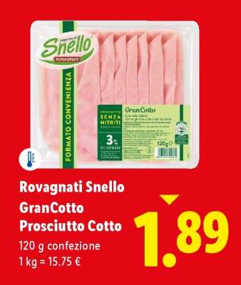 Rovagnati Snello GranCotto prosciutto cotto