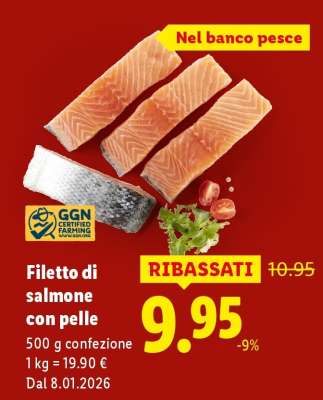Filetto di salmone con pelle