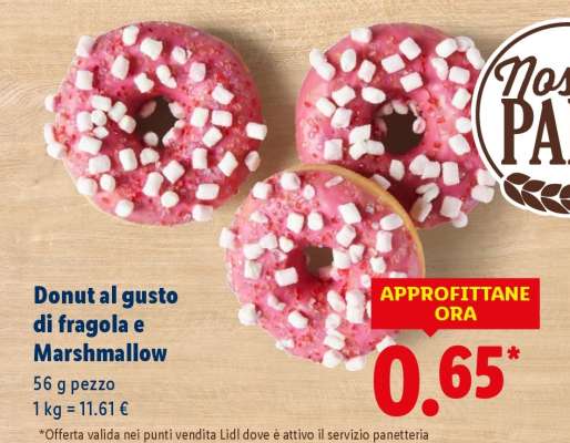 Donut al gusto di fragola e Marshmallow