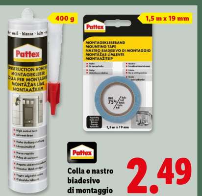 Pattex Colla o nastro biadesivo di montaggio