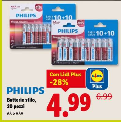 PHILIPS Batterie stilo, 20 pezzi