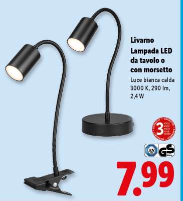 Livarno Lampada LED da tavolo o con morsetto