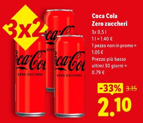 Coca-Cola Zero zuccheri