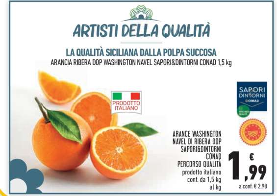 Arance Washington Navel di Ribera DOP Sapori&Dintorni Conad