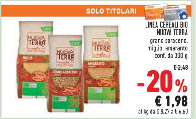 LINEA CEREALI BIO NUOVA TERRA