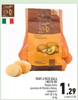 PATATE A PASTA GIALLA I NOSTRI ORI