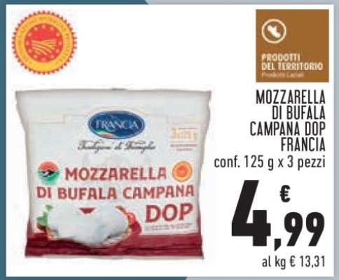 MOZZARELLA DI BUFALA CAMPANA DOP FRANCIA
