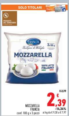 Mozzarella Francia