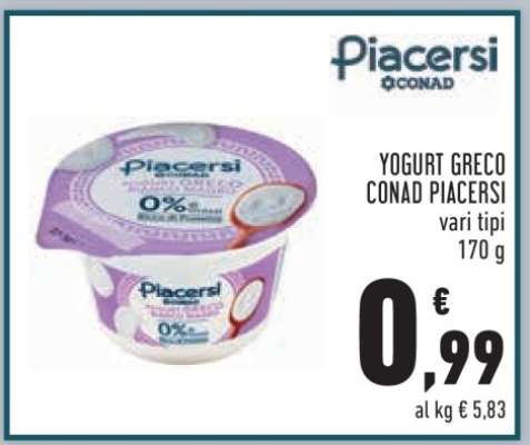 Yogurt Greco Conad Piacersi