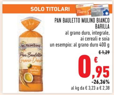 PAN BAULETTO MULINO BIANCO BARILLA