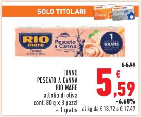 Tonno Pescato a Canna Rio Mare