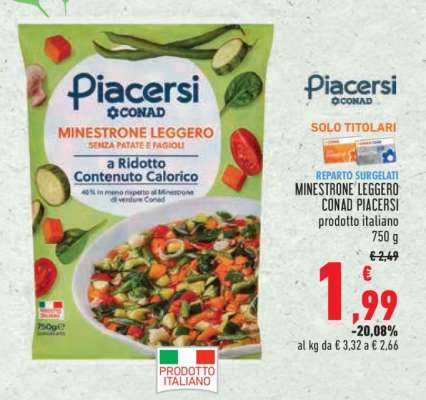 Minestrone Leggero Conad Piacersi