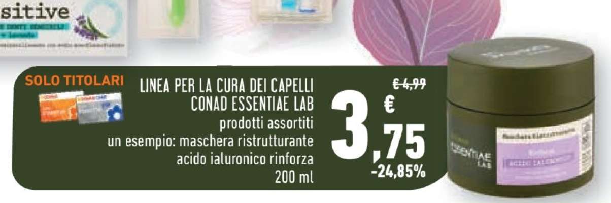 LINEA PER LA CURA DEI CAPELLI CONAD ESSENTIAE LAB