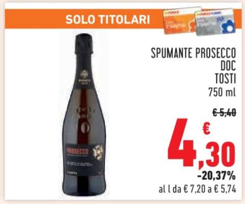 SPUMANTE PROSECCO DOC TOSTI 750 ml