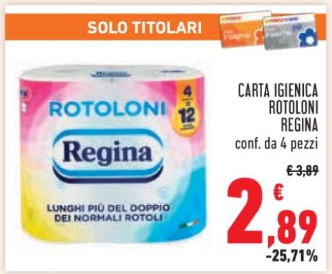 Carta Igienica Rotoloni Regina