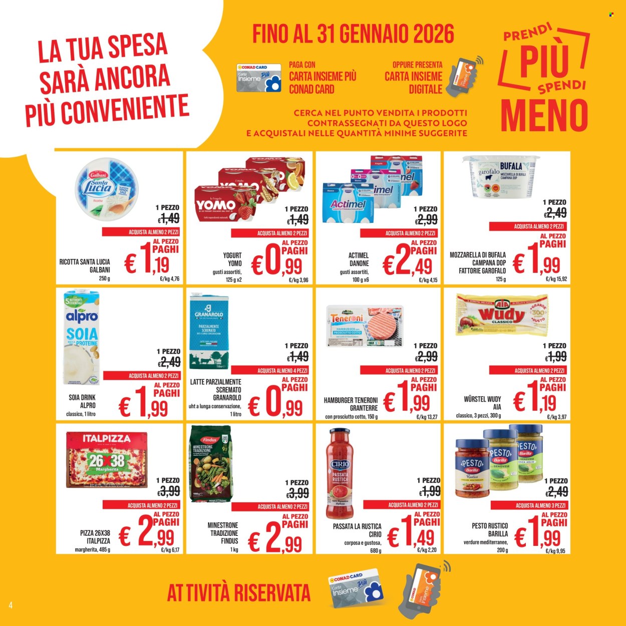 Volantino Spesa Facile Conad - 7/1/2026 - 31/1/2026. Pagina 4