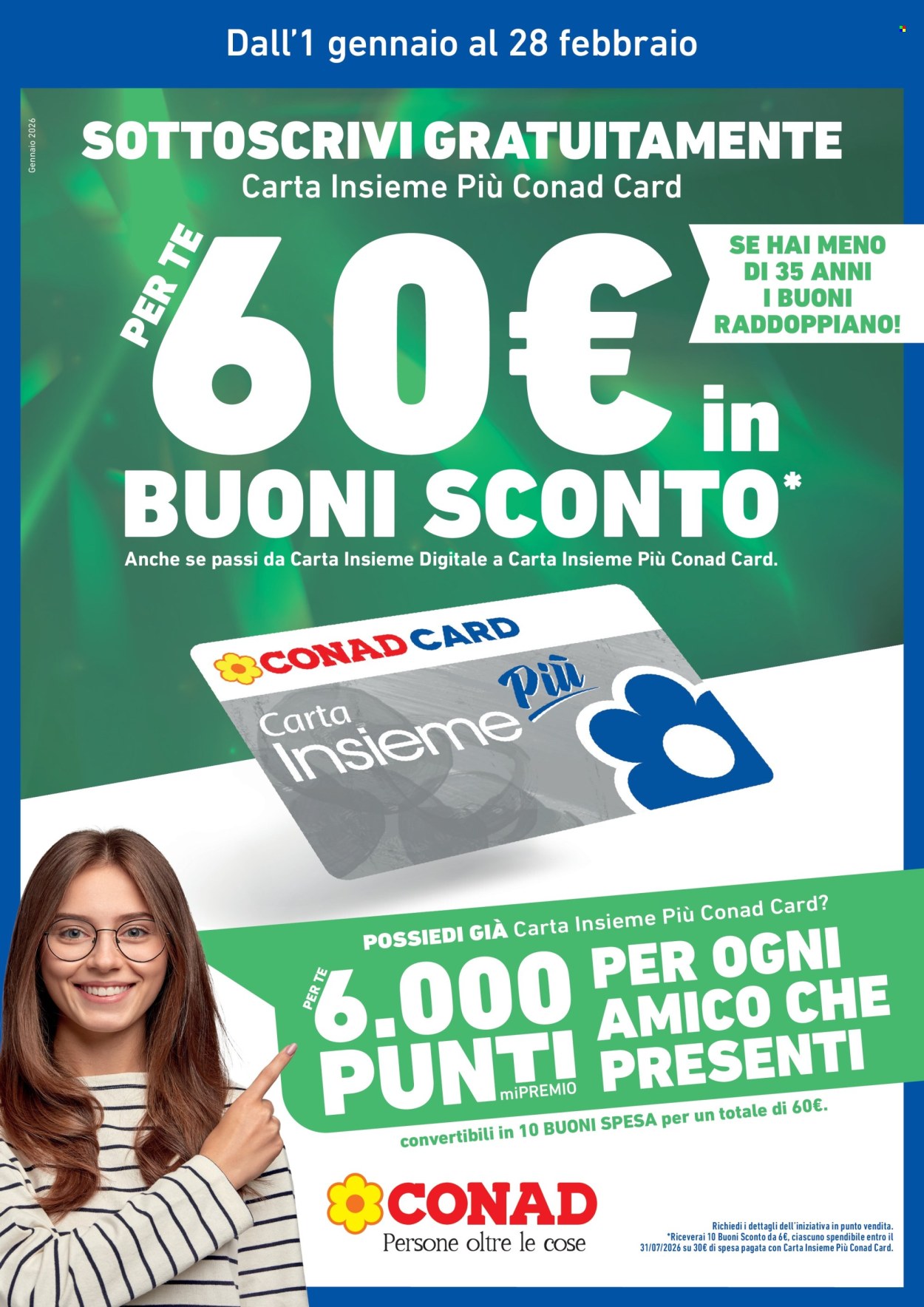 Volantino Conad - 1/1/2026 - 28/2/2026. Pagina 1