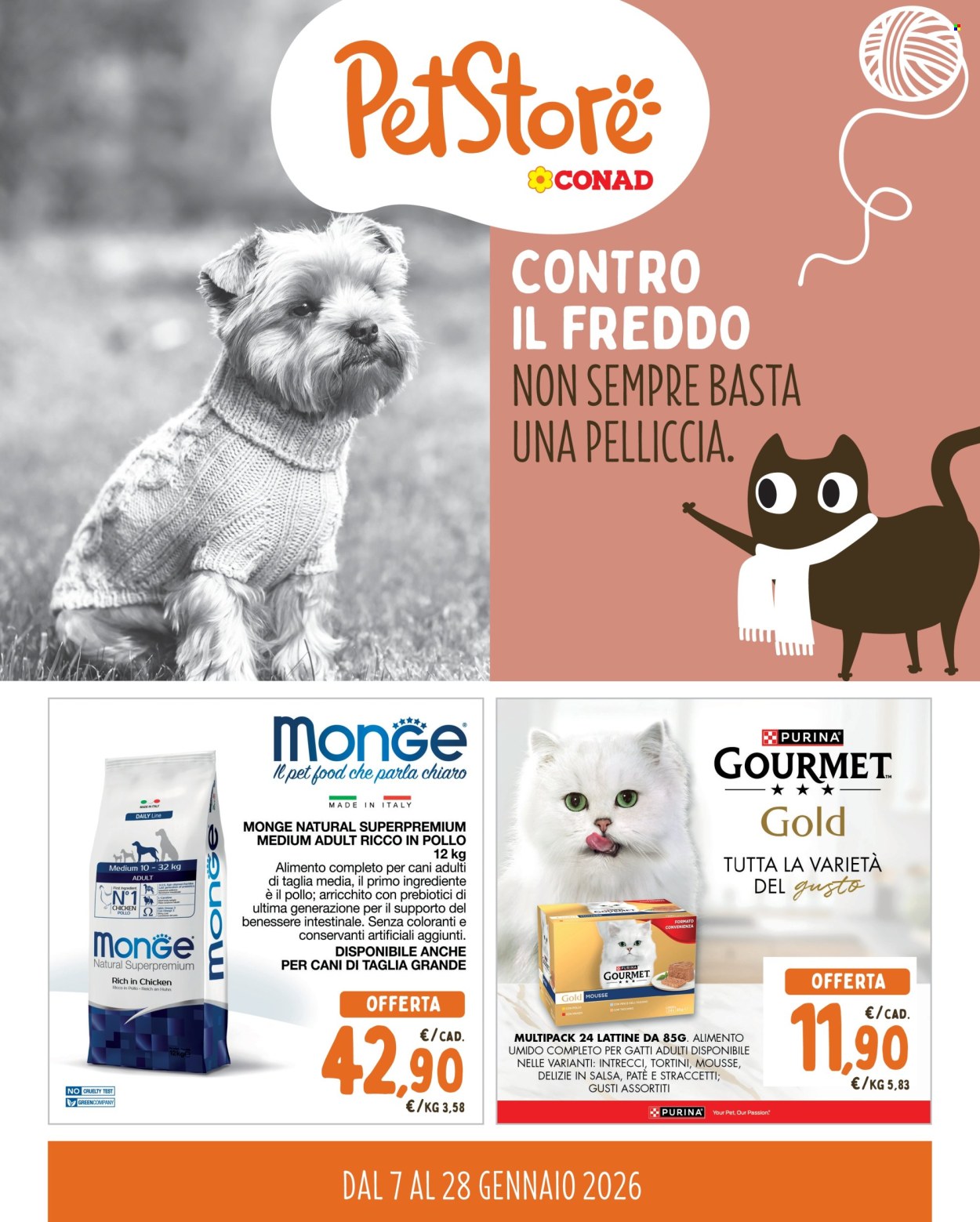 Volantino Pet Store Conad - 7/1/2026 - 28/1/2026. Pagina 1