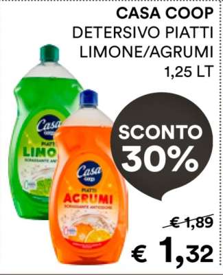 CASA COOP DETERSIVO PIATTI LIMONE/AGRUMI