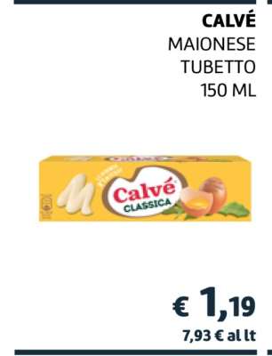 CALVÉ MAIONESE TUBETTO