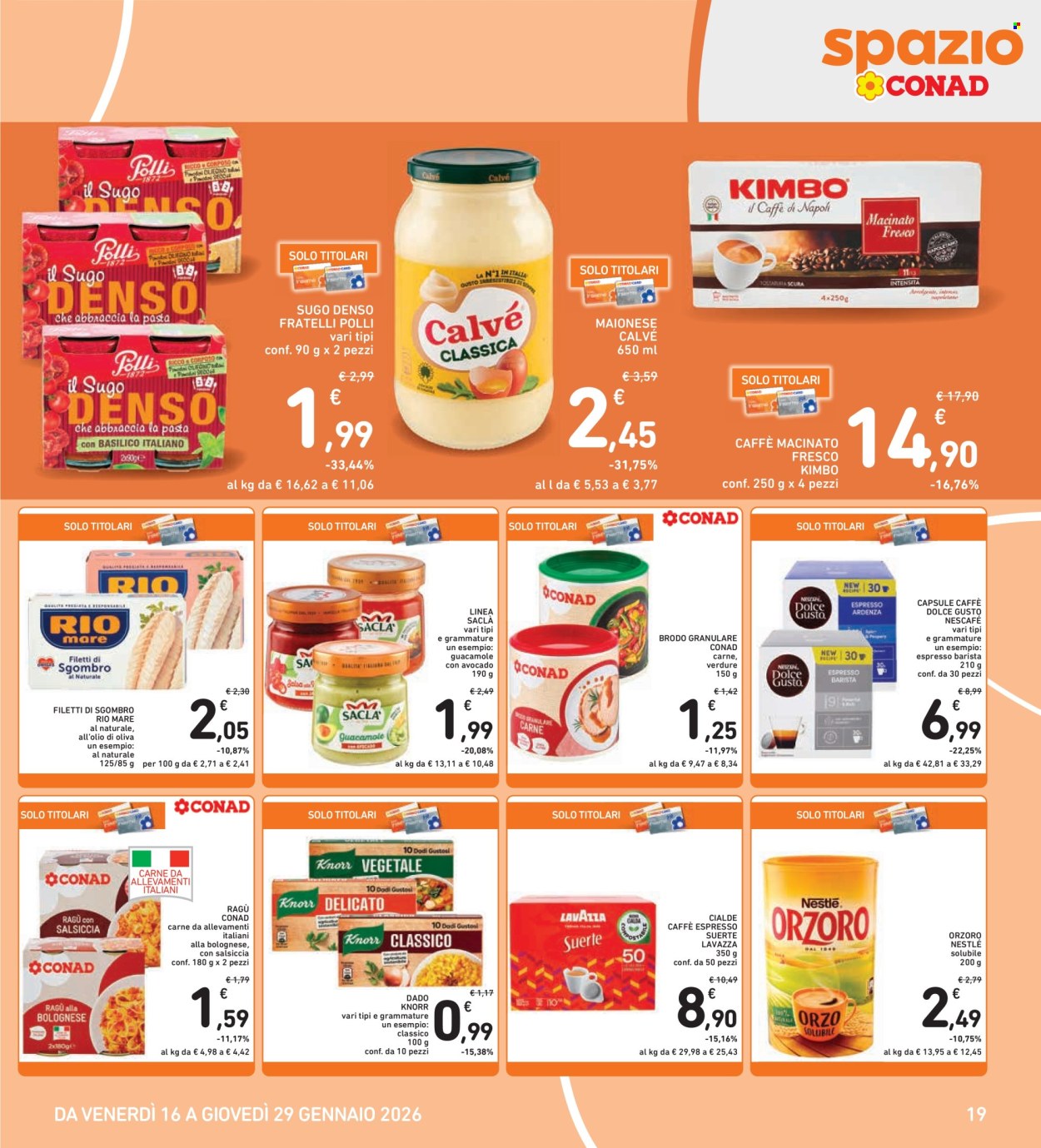 Volantino Spazio Conad - 16/1/2026 - 29/1/2026. Pagina 19