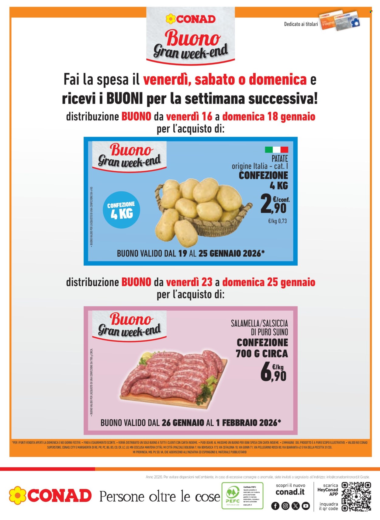 Volantino Margherita Conad - 14/1/2026 - 28/1/2026. Pagina 16