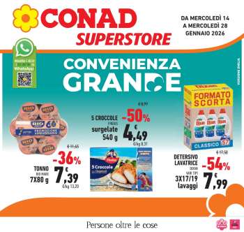 Volantino Conad Superstore - 14/1/2026 - 28/1/2026.
