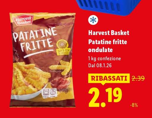 Harvest Basket Patatine fritte ondulate