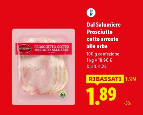 Dal Salumiere Prosciutto cotto arrosto alle erbe