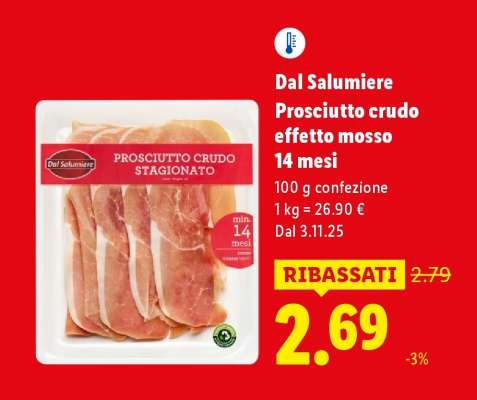 Dal Salumiere Prosciutto crudo effetto mosso 14 mesi
