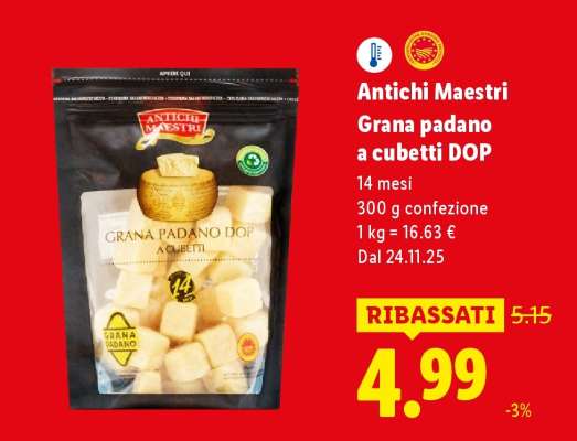Antichi Maestri Grana padano a cubetti DOP