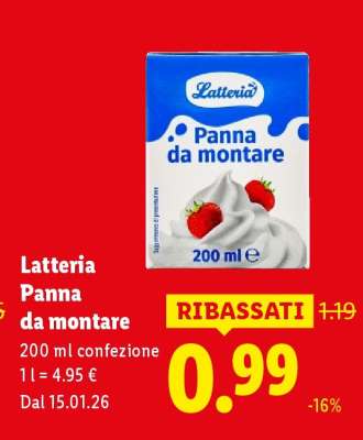 Latteria Panna da montare