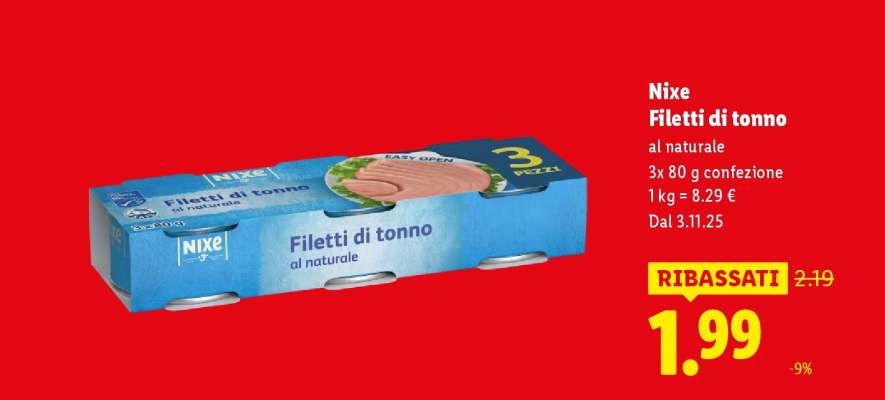 Nixe Filetti di tonno