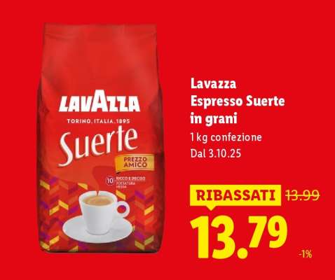 Lavazza Espresso Suerte in grani