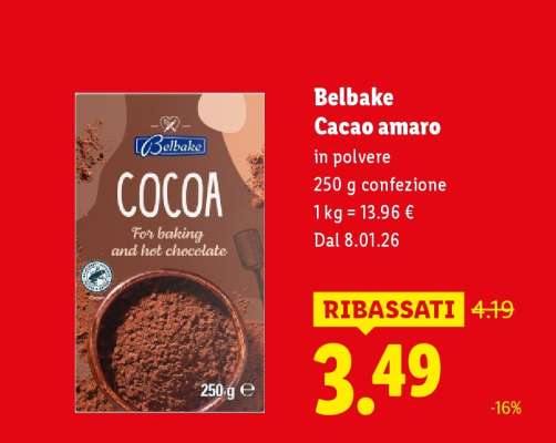 Belbake Cacao amaro