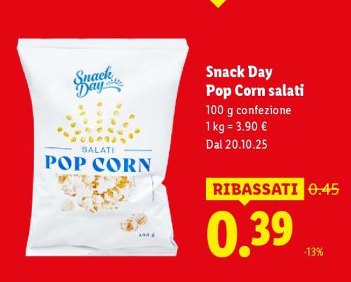 Snack Day Pop Corn salati