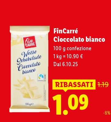 FinCarré Cioccolato bianco