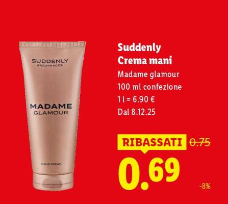 Suddenly Crema mani