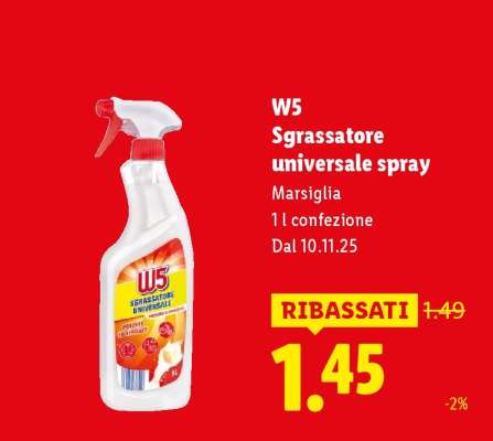 W5 Sgrassatore universale spray
