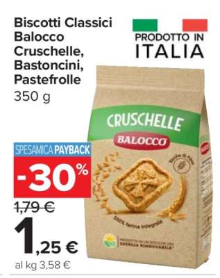 Biscotti Classici Balocco Cruschelle, Bastoncini, Pastefrolle