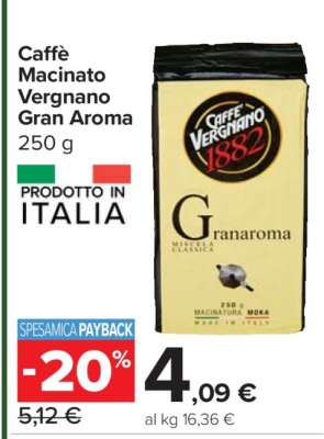 Caffè Macinato Vergnano Gran Aroma