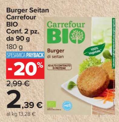 Burger Seitan Carrefour BIO