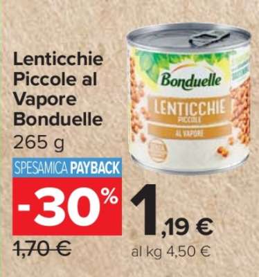 Lenticchie Piccole al Vapore Bonduelle