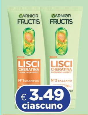 Garnier Fructis Lisci Cheratina Shampoo e Balsamo