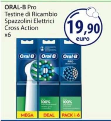 ORAL-B Pro Testine di Ricambio Spazzolini Elettrici Cross Action x6