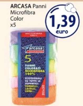 ARCASA Panni Microfibra Color x5
