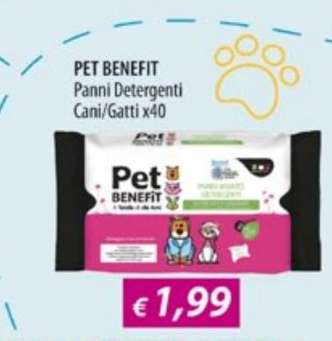 PET BENEFIT Panni Detergenti Cani/Gatti x40