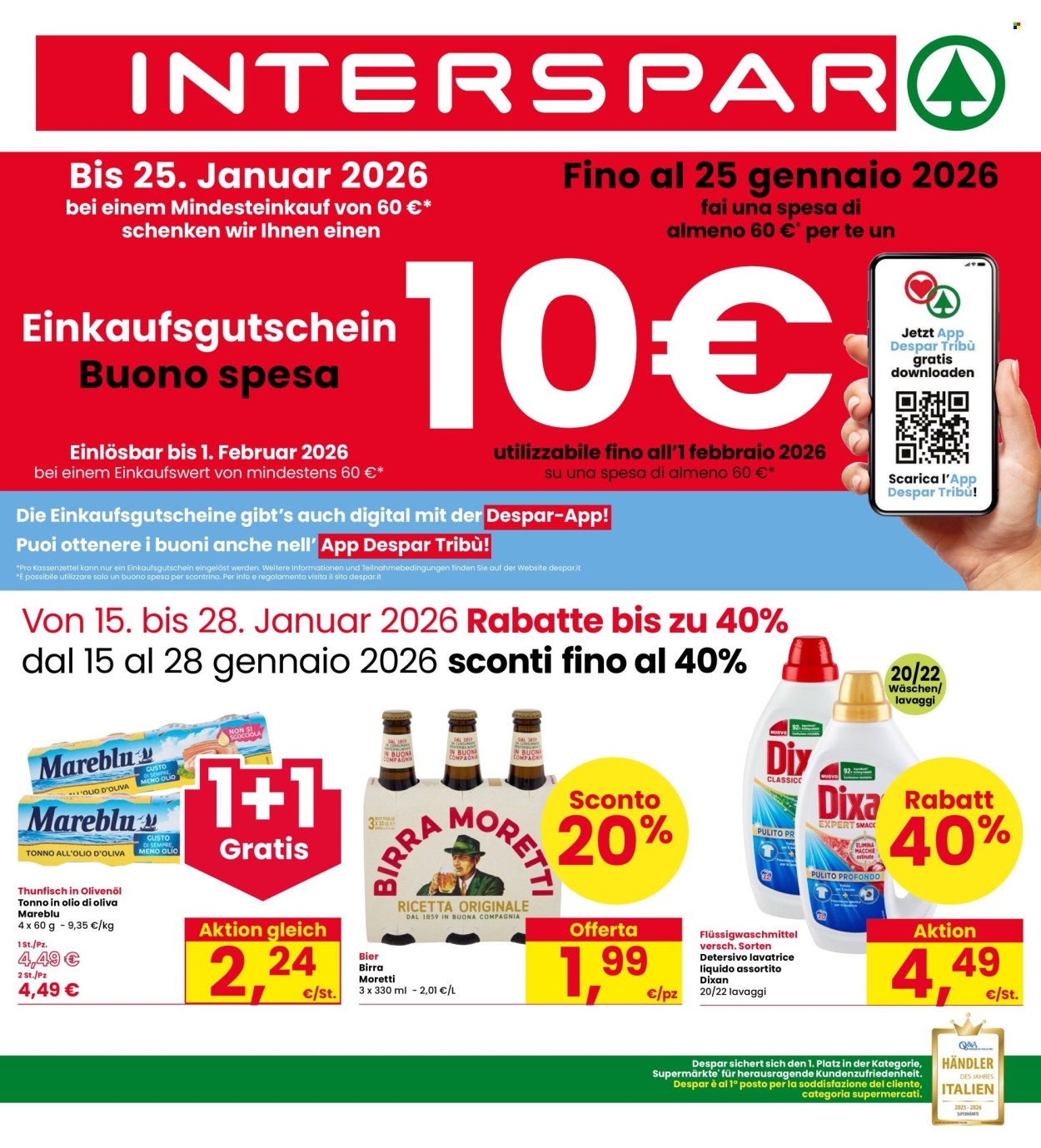 Volantino Interspar - 15/1/2026 - 28/1/2026. Pagina 1