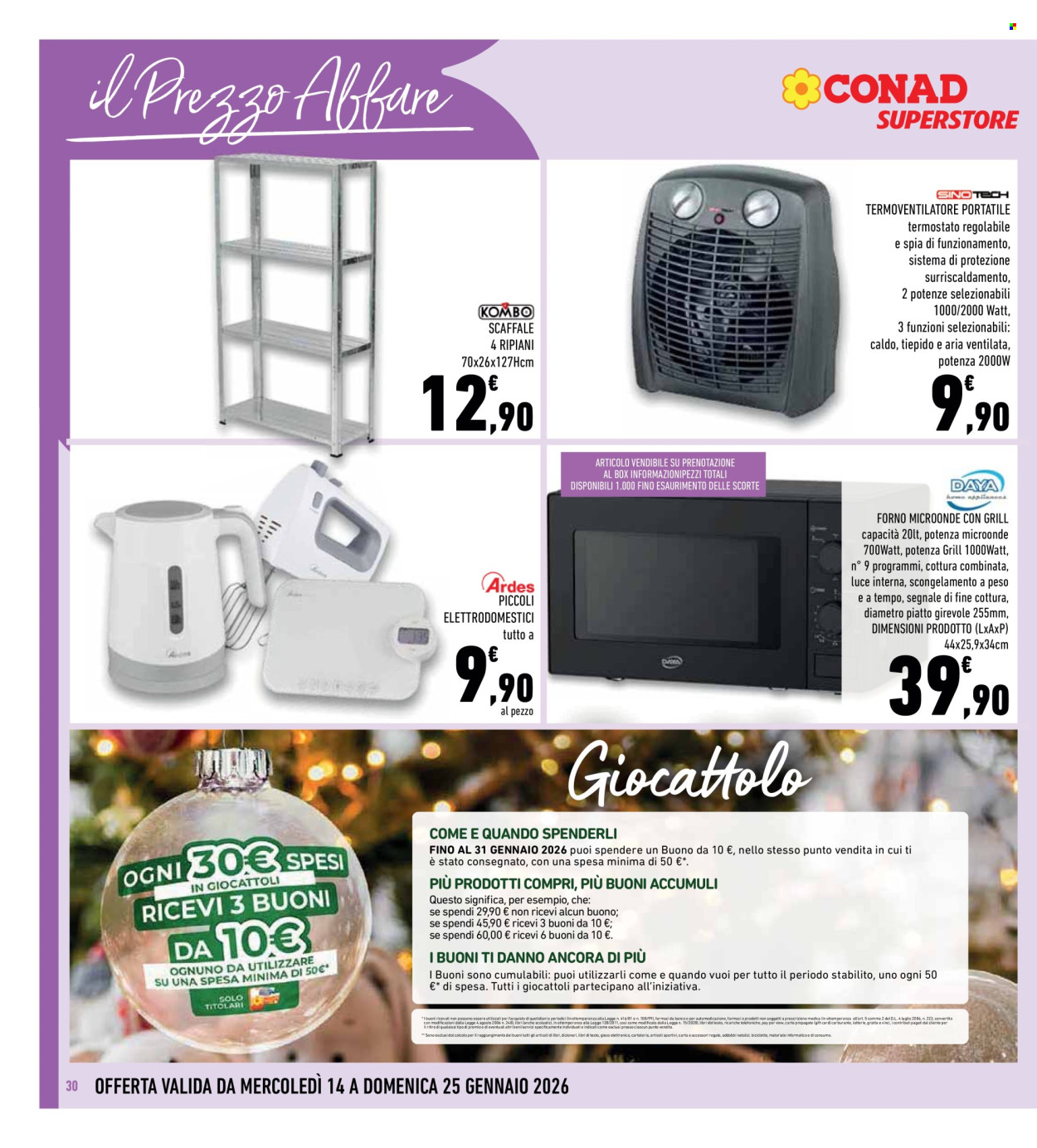 Volantino Conad - 14/1/2026 - 25/1/2026. Pagina 30